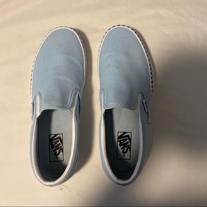 Blue checkered vans